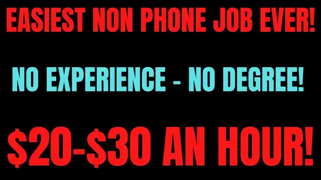 Video thumbnail for Easiest Non Phone Job Ever | No Experience - No Degree | $20-$30 An Hour |  Work From Home Job