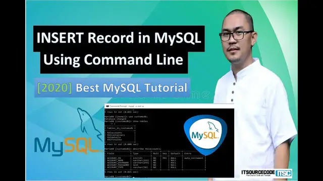 Video thumbnail for How To INSERT Record In MySQL Database Table Using Command Prompt | 2020 Best Practices