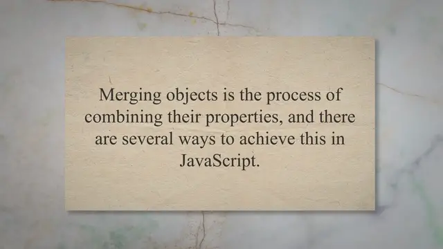 Video thumbnail for How To Merge Objects In Javascript