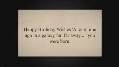 'Video thumbnail for Birthday Wishes for a Star Wars Fan'