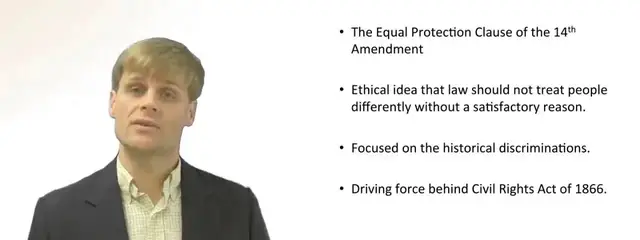 Video thumbnail for Equal Protection Clause 14th Amendment