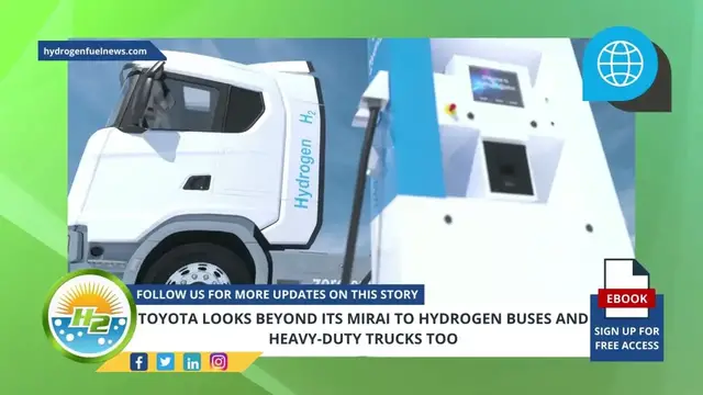 Video thumbnail for German - Toyota Looks Beyond Its Mirai to Hydrogen Buses and Heavy-Duty Trucks Too