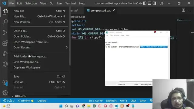 Video thumbnail for GhostScript Shell Script to Compress Multiple Large Size PDF Document on Command Line Using BAT File