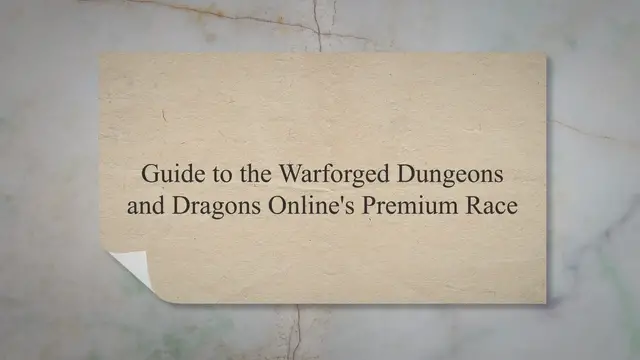 Video thumbnail for Guide to the Warforged Dungeons and Dragons Online's Premium Race
