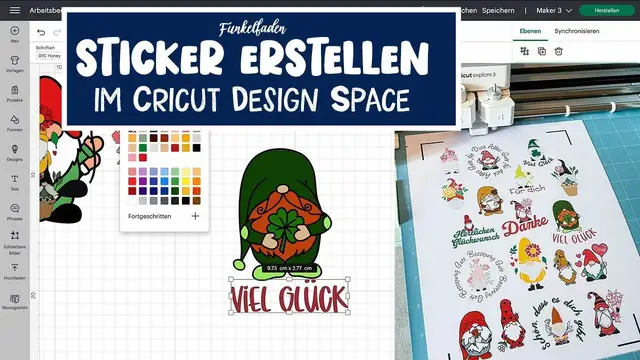 Video thumbnail for Wichtel Sticker erstellen im Cricut Design Space - 👩‍🎓💻 Offset, ebnen & Konturen richtig anwenden