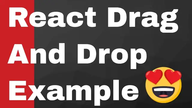 Video thumbnail for React.js Drag and Drop Component Tutorial Example Using React-Draggable Node Library