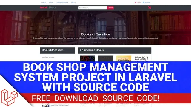 Video thumbnail for Online Bookshop Management System in Laravel with Source Code (Free Download) 2022