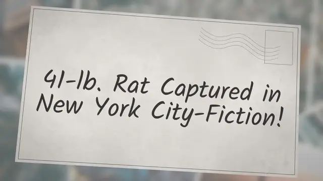 Video thumbnail for 41-lb. Rat Captured in New York City-Fiction!