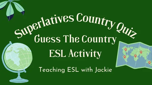 Video thumbnail for Superlatives Country Quiz Game | Guess The Country ESL Activity for Teenager and Adults