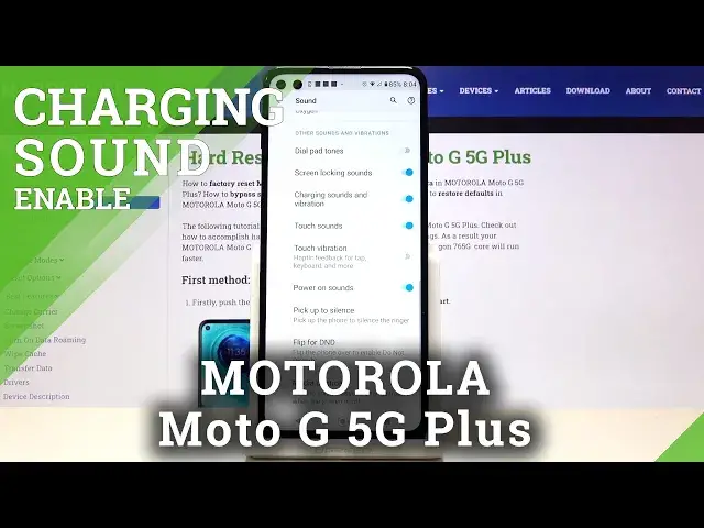 'Video thumbnail for How to Turn On/Off Charging Sounds in Motorola Moto G 5G Plus –Locate Sound Settings'