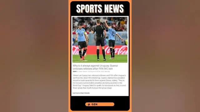 Video thumbnail for Why is it always against Uruguay Suarez criticises referees after FIFA WC exit