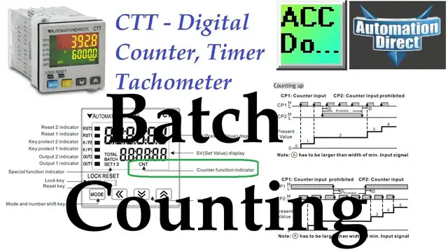 Video thumbnail for CTT Batch Counting - Multi-mode (Timer Counter Tachometer)  - Counter Modes