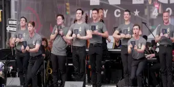 'Video thumbnail for Video: Broadway Celebrates NYC's 400th Birthday in Times Square'