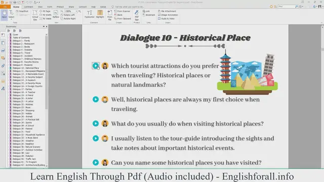 Video thumbnail for Learn English Through Pdf | English Conversation About Historical Place