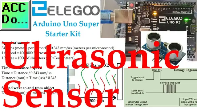 Video thumbnail for Arduino Uno Super Starter Kit Ultrasonic Sensor