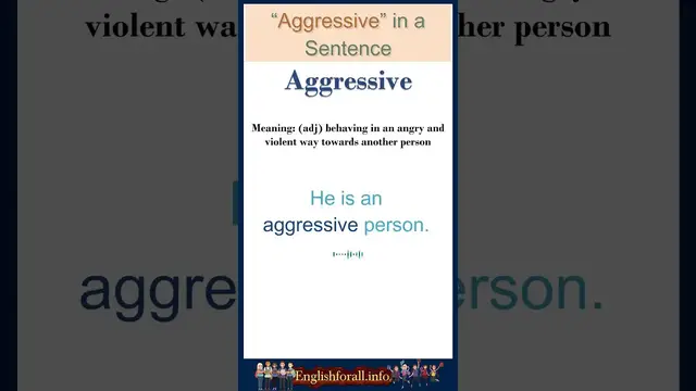 Video thumbnail for Aggressive meaning | Aggressive in a Sentence | Most common words in English #shorts