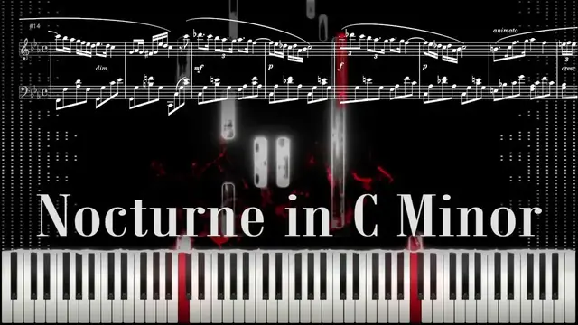 'Video thumbnail for "Nocturne in C Minor" Piano Tutorial | Sheet Music | Chopin B. 108'
