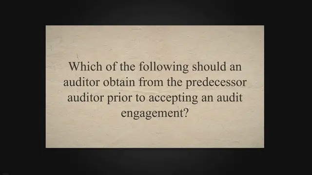 Video thumbnail for [Answers] 60 Questions of Auditing and Assurance Concepts and Applications