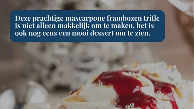 Video thumbnail for Mascarpone frambozen trifle