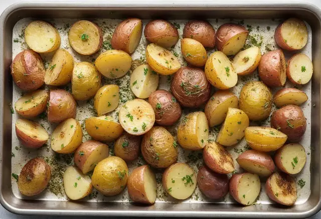 Video thumbnail for Garlic Parmesan Roasted Potatoes