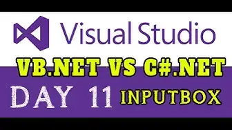 Video thumbnail for VB.NET VS C#.NET STEP BY STEP WITH SAMPLE PROJECTS DAY 11