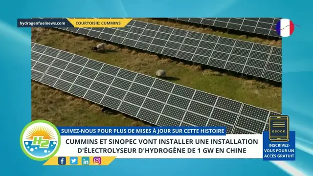 Video thumbnail for [French] Cummins and Sinopec to install 1GW hydrogen electrolyzer facility in China