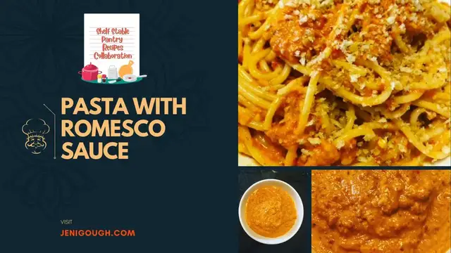 Video thumbnail for Pasta with Romesco // Shelf Stable Pantry Recipe Collaboration // Jeni Gough