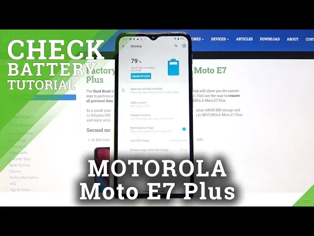'Video thumbnail for How to Show Battery Level in Motorola Moto E7 Plus – Activate Battery Percentage'