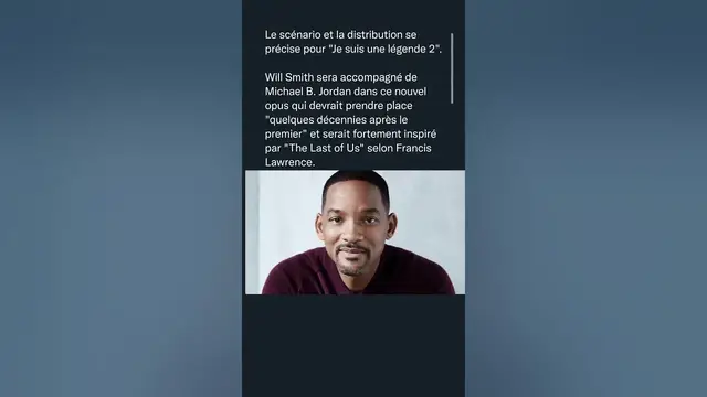 'Video thumbnail for Le scénario et la distribution se précise pour "Je suis une légende 2".'