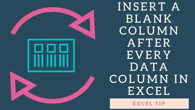 Video thumbnail for EXCEL TIP INSERT BLANK COLUMNS AFTER EVERY DATA COLUMN IN EXCEL