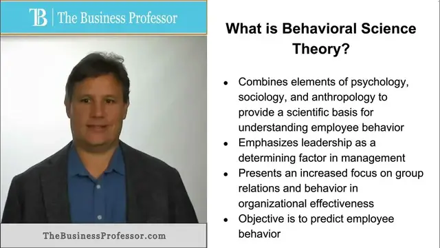 Video thumbnail for Behavioral Science Theory - Management