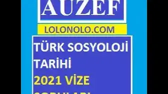 Video thumbnail for Türk Sosyoloji Tarihi 2021 Vize Soruları