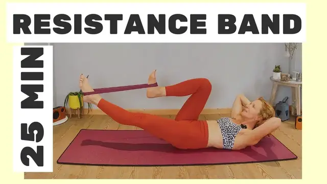 Video thumbnail for Pilates with resistance band to work your glute and abs