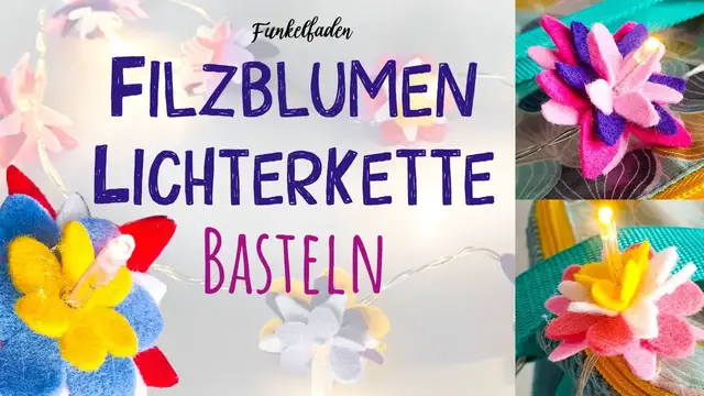 Video thumbnail for Plotterfreebie - Lichterkette mit Filzblumen basteln mit dem Plotter Cricut Maker 3