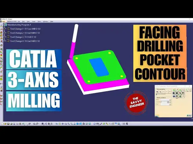 'Video thumbnail for CATIA | 3-Axis CNC Milling Tutorial for Beginners (2025)'