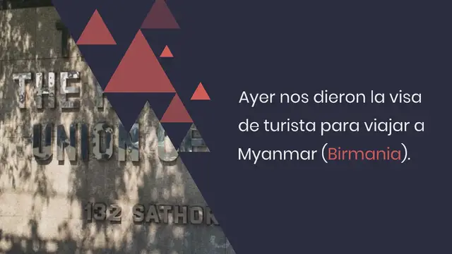 Video thumbnail for Viajar a Myanmar: Tramitar visa de Birmania en Bangkok