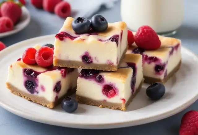 Video thumbnail for Berry Cheesecake Bars