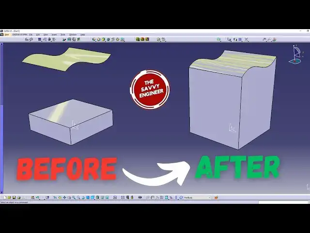 'Video thumbnail for CATIA | How to Extrude a Part Face up to a Surface'