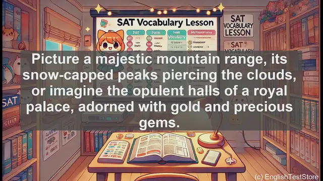 Video thumbnail for 5000 Must Know SAT Vocabulary - Grandeur: Exploring the Magnificence of Language