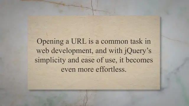 Video thumbnail for How To Open Url In Jquery