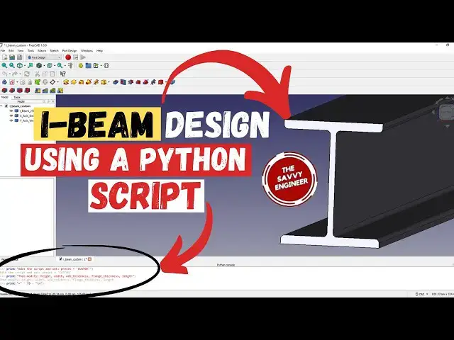 'Video thumbnail for FreeCAD | Editable I-Beam Profile using a Python Script'