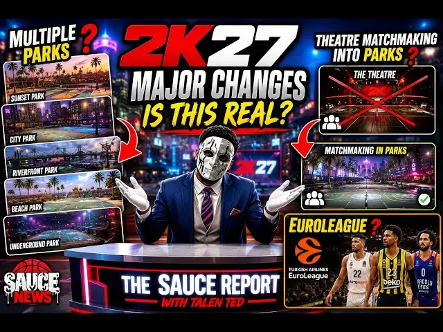 Video thumbnail for 🚨🚨🚨 | Latest | 2k27 | Updates | Surviving GTA _6 | More Parks? | Euro League? #thesaucereport