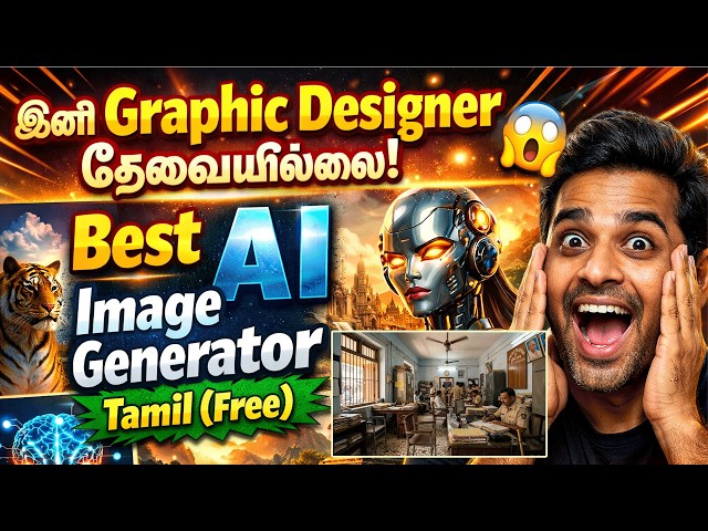 Video thumbnail for Best AI Image Generator Tamil: 1 நிமிடத்தில் Real-ஆன Photo-க்களை உருவாக்குவது எப்படி?