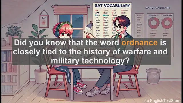 Video thumbnail for 5000 Must Know SAT Vocabulary - Ordnance: A Key SAT Vocabulary Word with Military Roots