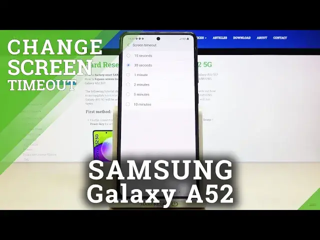 'Video thumbnail for How to Set Screen Timeout in SAMSUNG Galaxy A52 – Display Settings'
