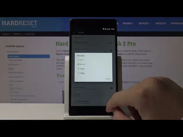 Video thumbnail for Turn On new Font Size – Correct Display Customizations on LENOVO Phab 2 Pro