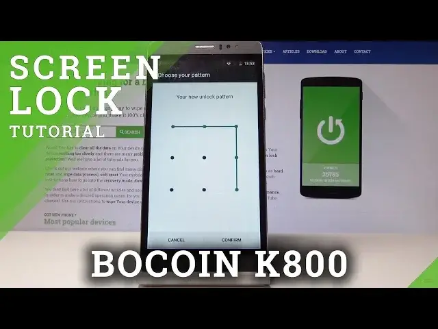 'Video thumbnail for How to Add Screen Lock Protection in BOCOIN K800 - Set Up PIN & Pattern'
