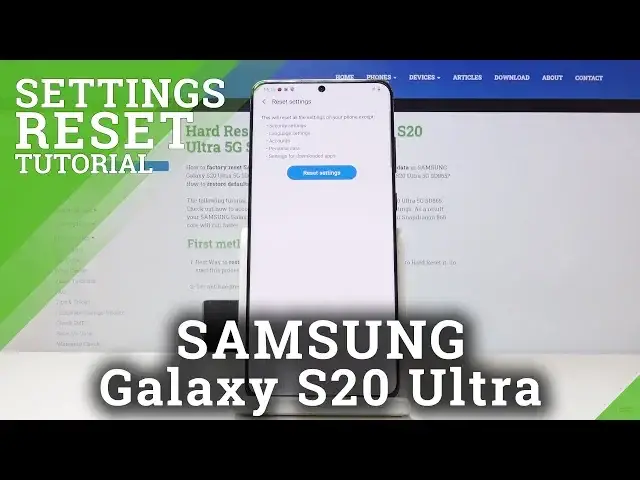 'Video thumbnail for How to Restore Default Settings in Samsung Galaxy S20 Ultra - Reset Settings'