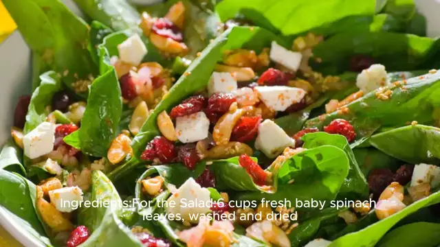 Video thumbnail for Spinach Salad Recipe
