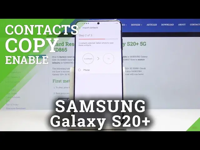 Video thumbnail for How to Copy Contacts on SAMSUNG Galaxy S20+ - Import / Export Contacts
